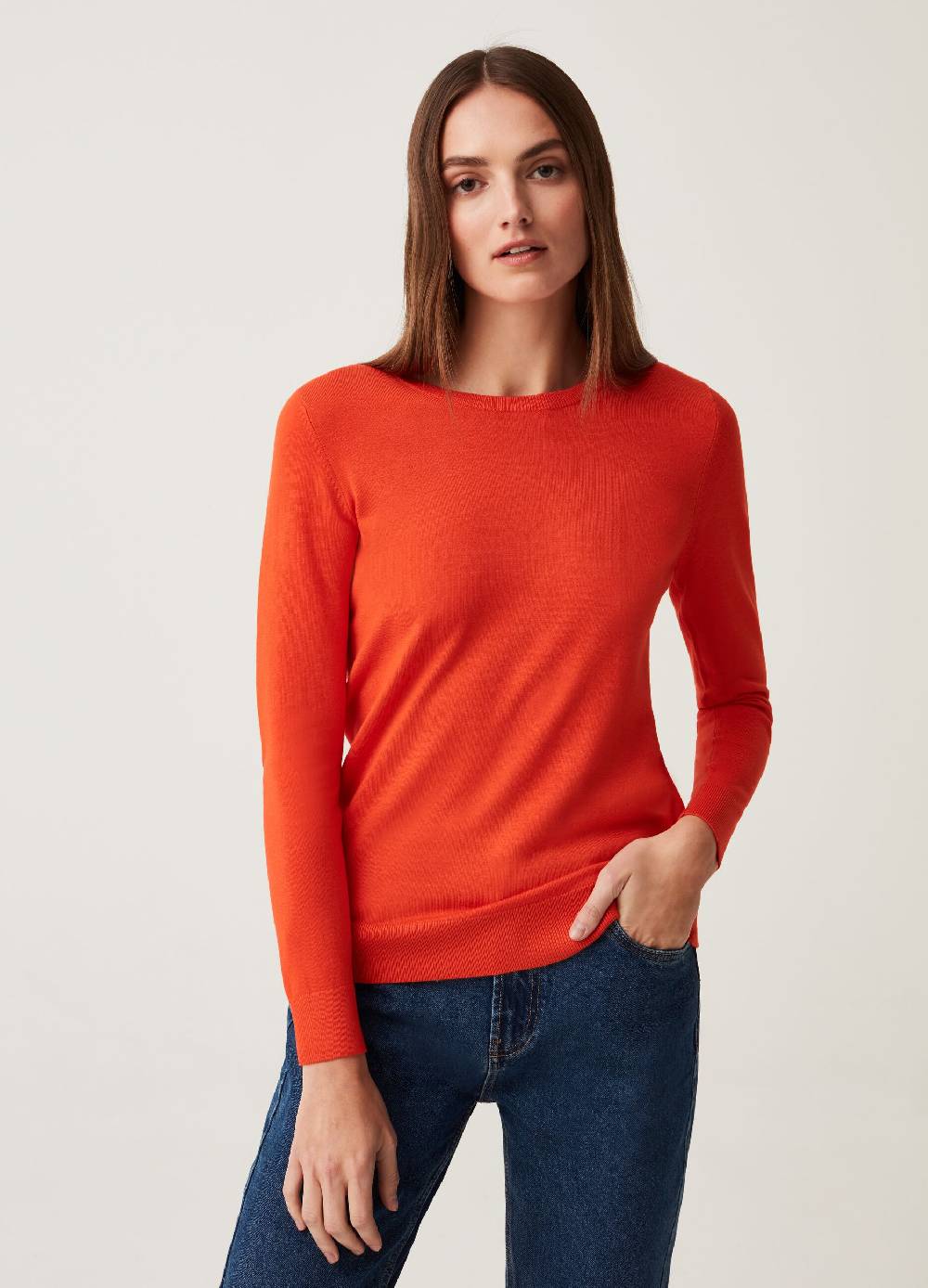 Ovs Pullover Girocollo Tinta Unita