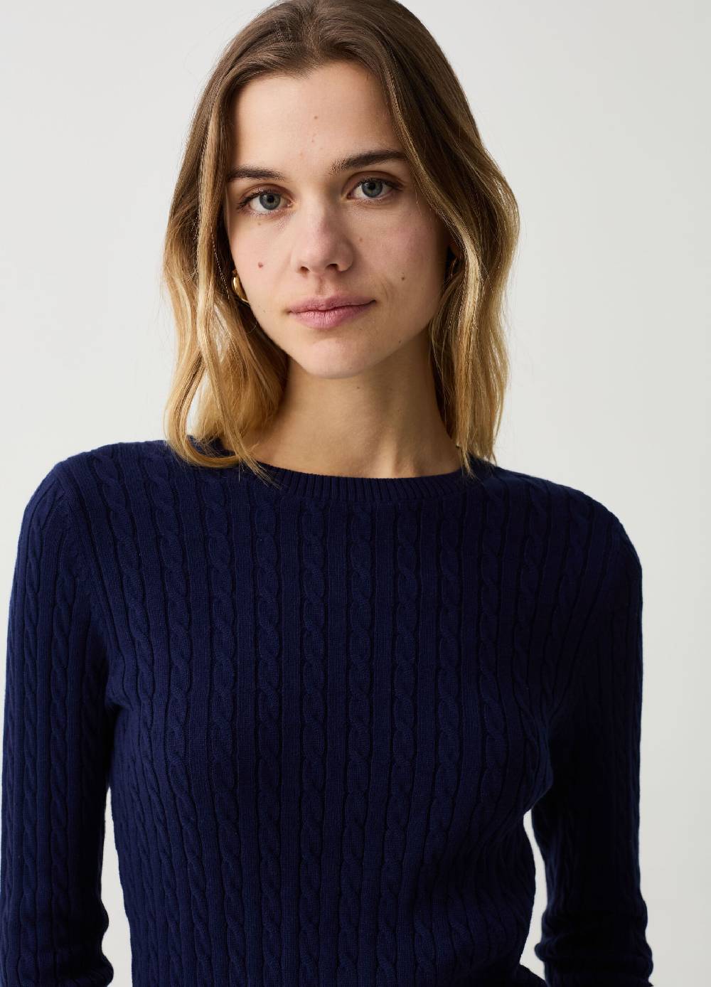 Ovs Pullover In Cotone Con Lavorazione A Trecce