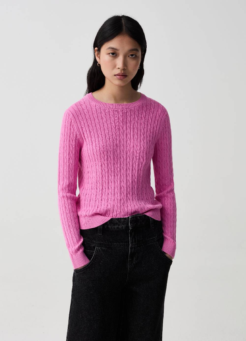 Ovs Pullover In Cotone Con Lavorazione A Trecce