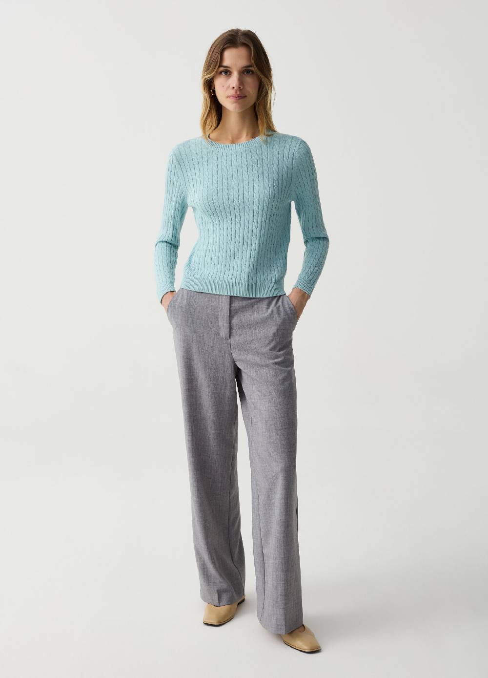 Ovs Pullover In Cotone Con Lavorazione A Trecce