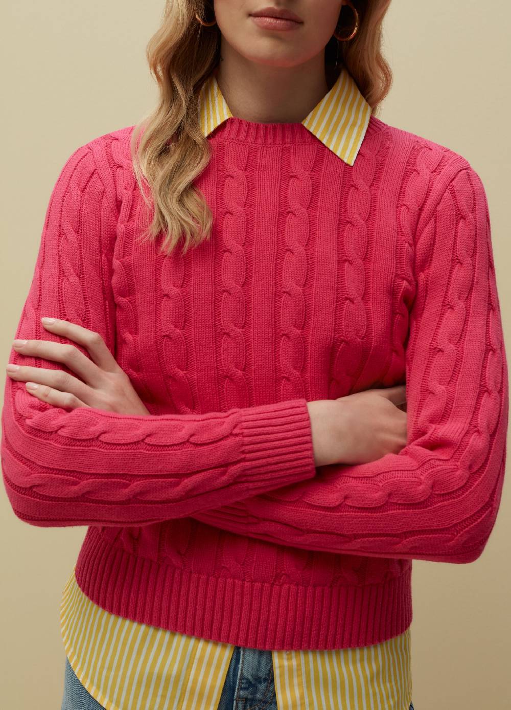 Ovs Pullover In Cotone Con Lavorazione A Treccia