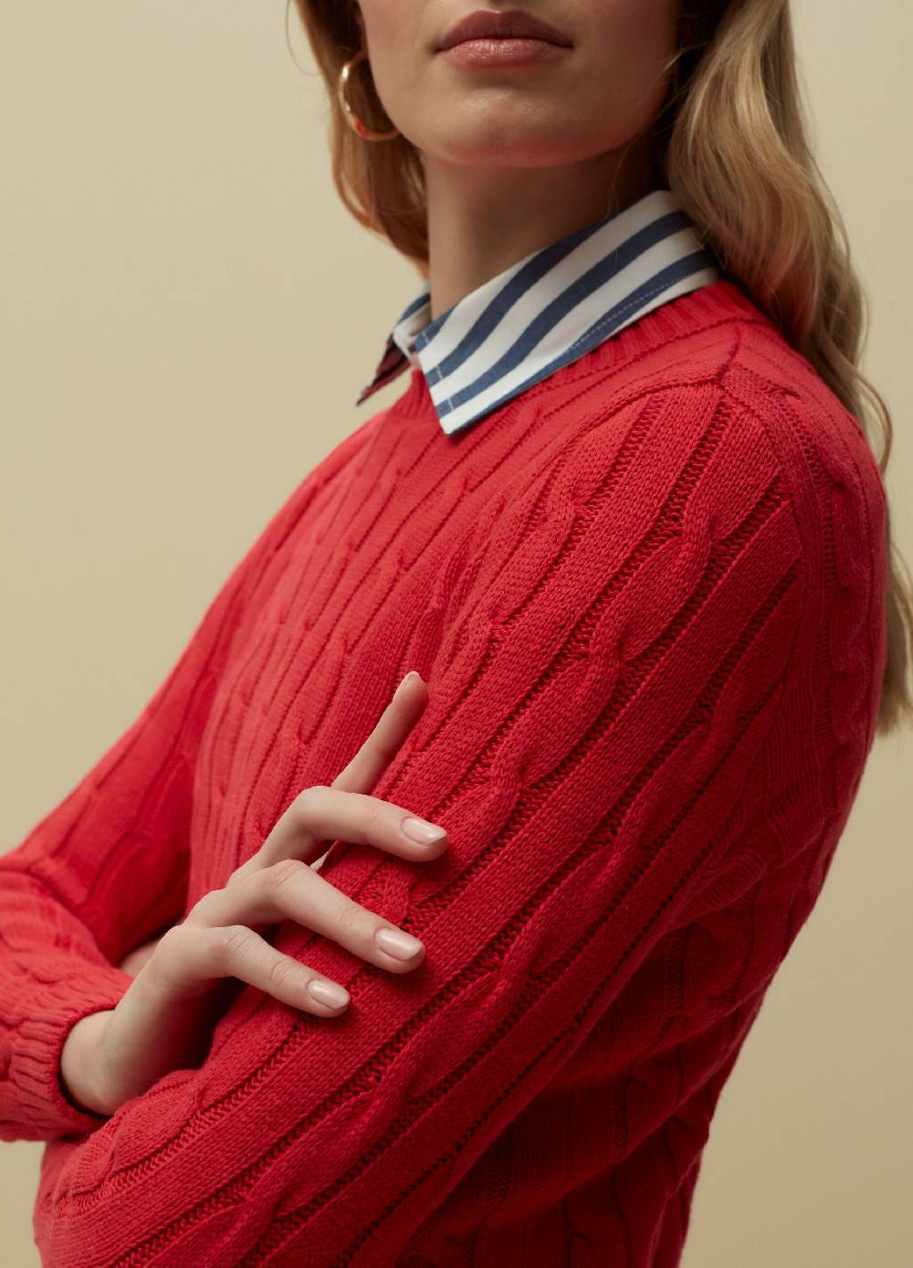 Ovs Pullover In Cotone Con Lavorazione A Treccia