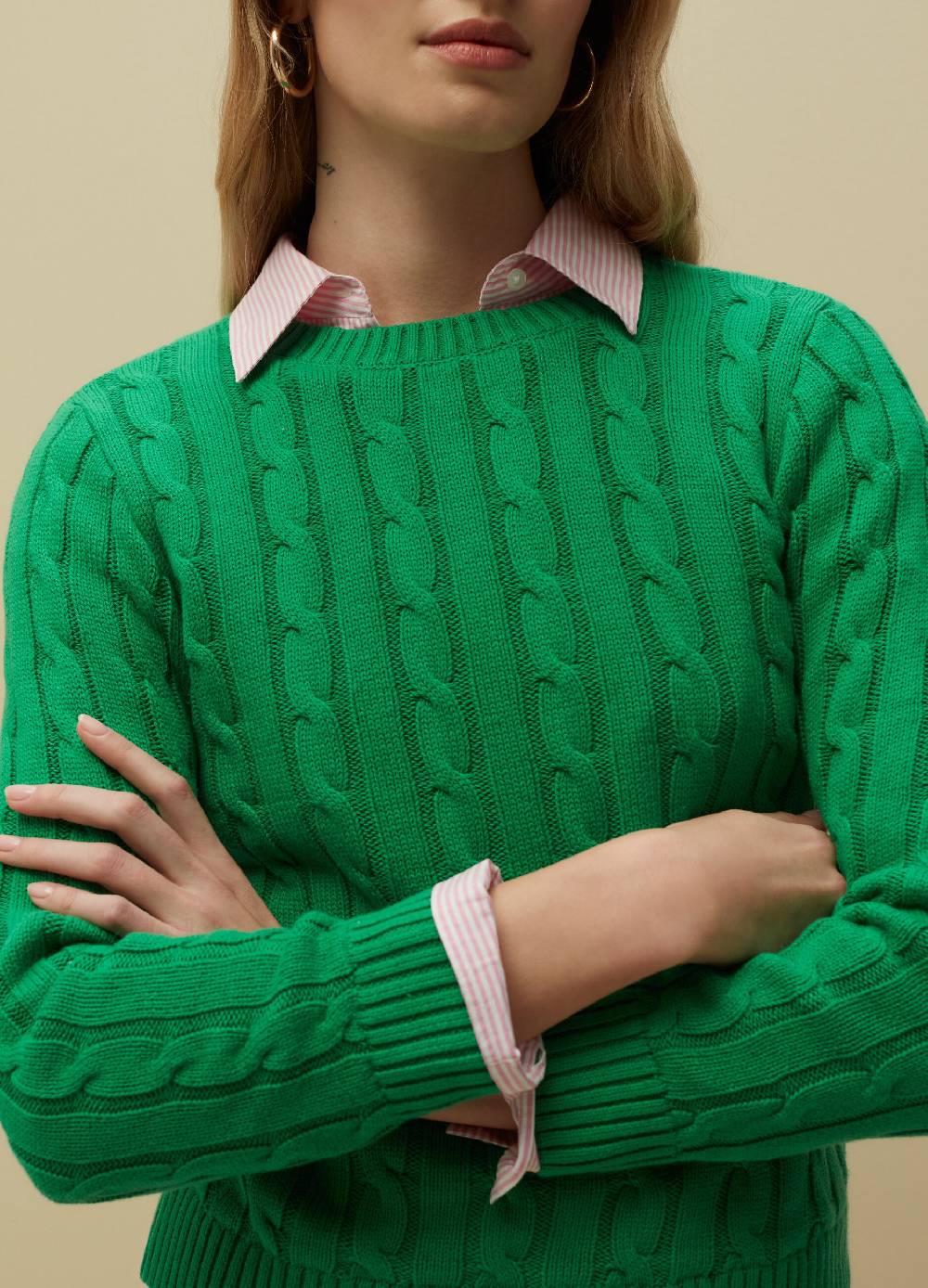 Ovs Pullover In Cotone Con Lavorazione A Treccia