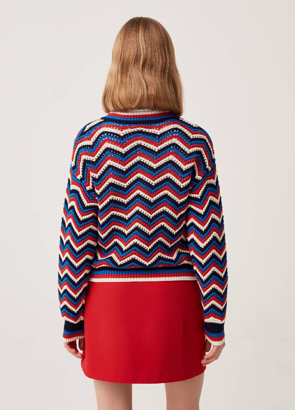 Ovs Pullover In Cotone Crochet A Zig Zag