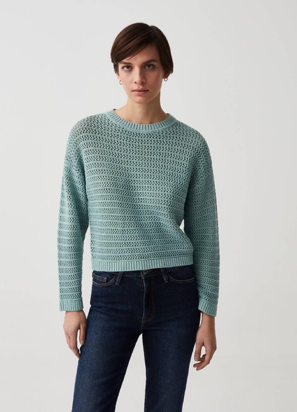 Ovs Pullover in cotone crochet
