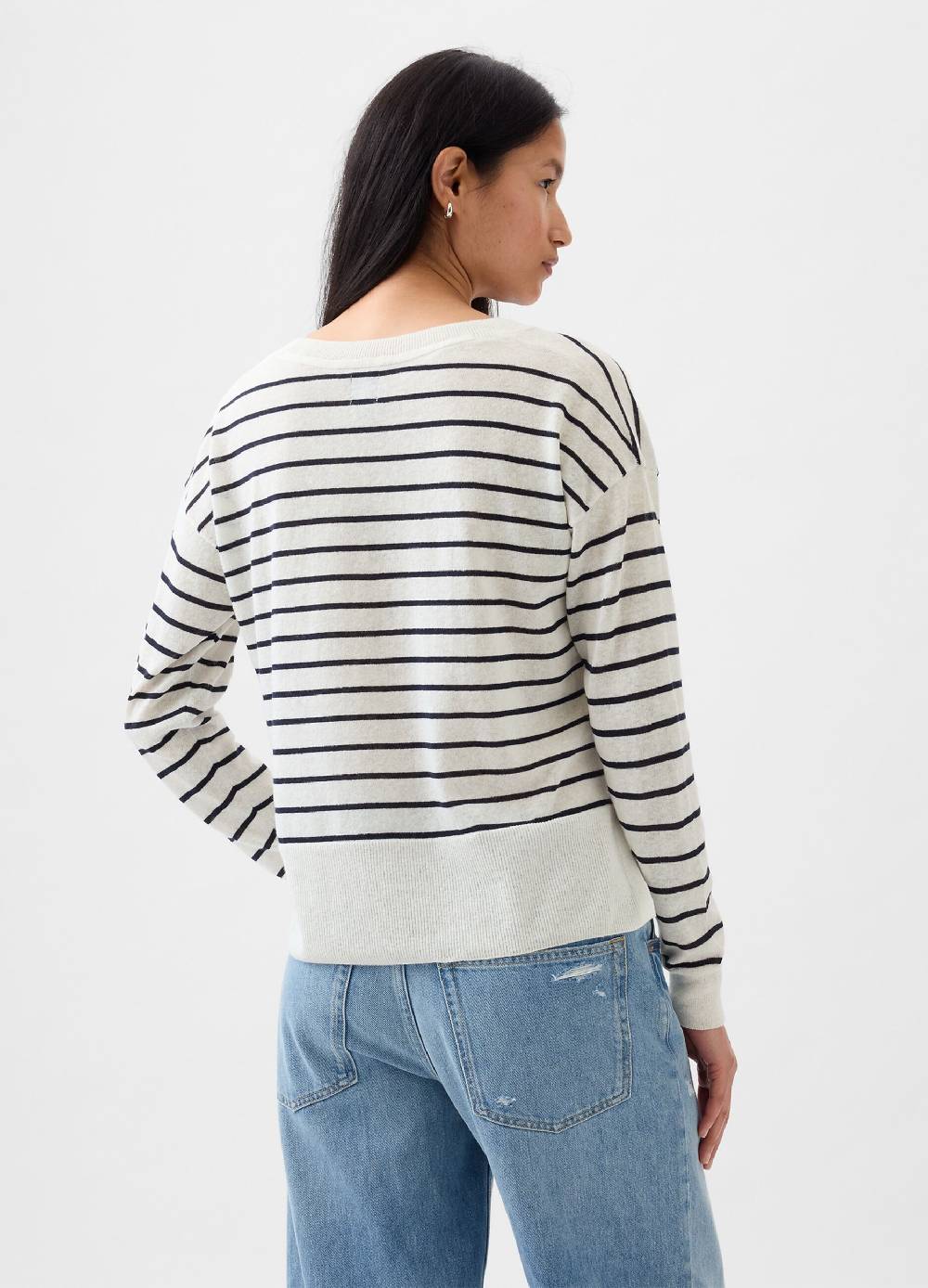 Ovs Pullover In Misto Lino Con Spacchetti