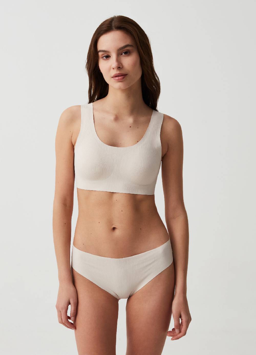 Ovs Reggiseno Bralette A Costine Seamless The Nude