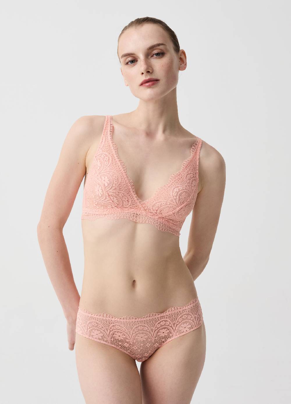 Ovs Reggiseno Bralette In Pizzo E Tulle Plumetis