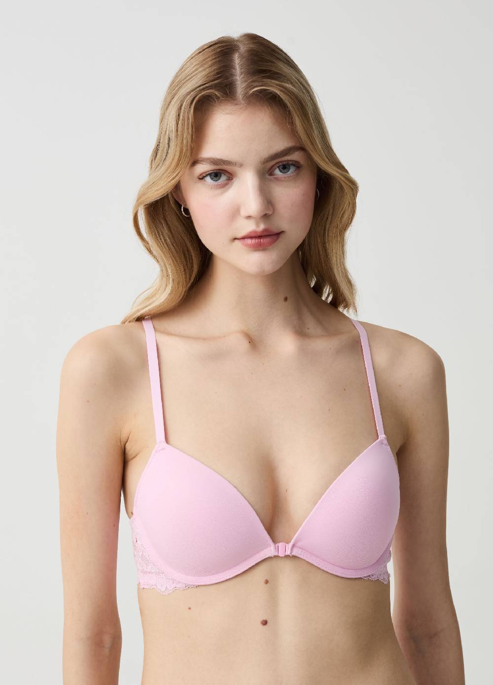 Ovs Reggiseno In Microfibra Con Pizzo Floreale