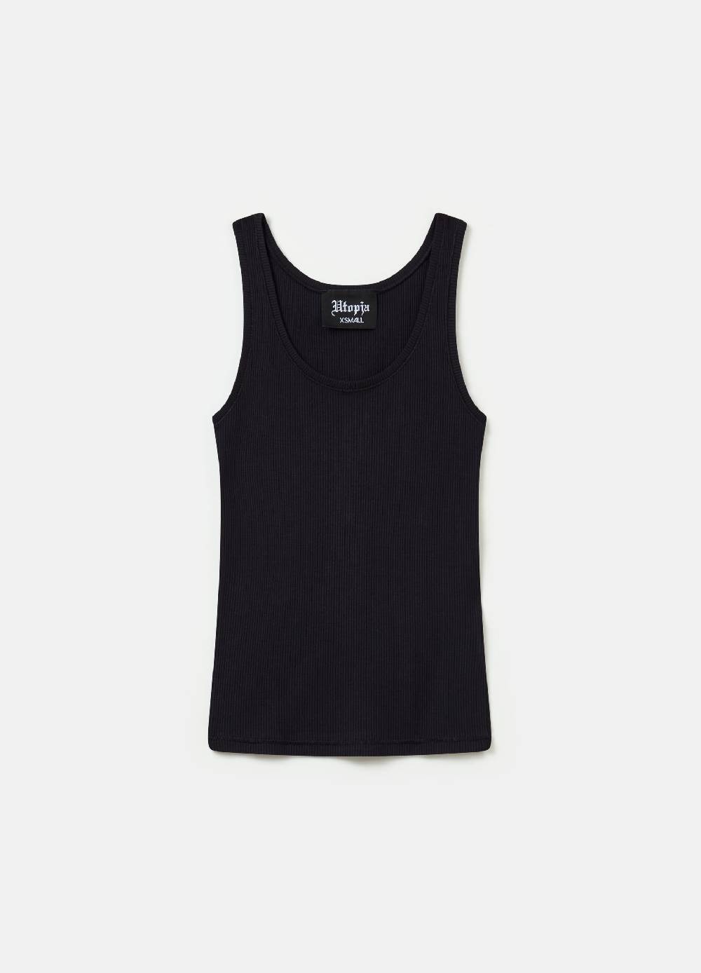 Ovs Ribbed Tank Top Black