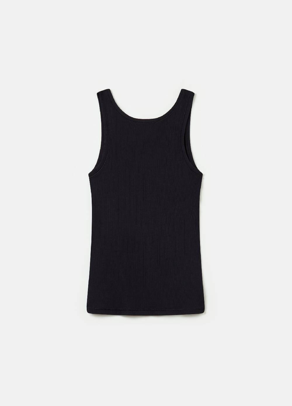 Ovs Ribbed Tank Top Black