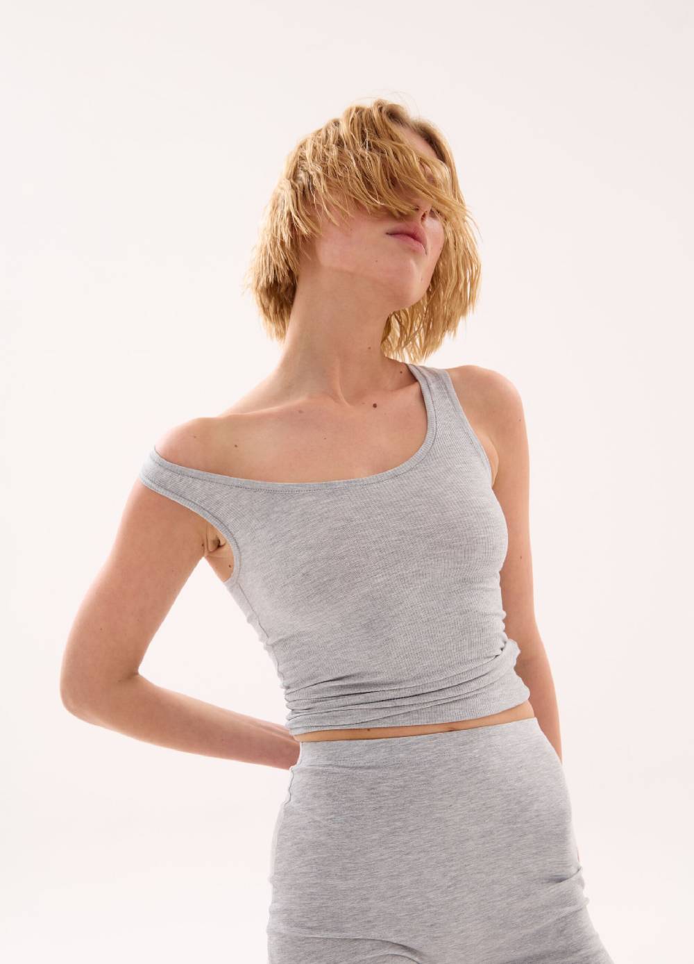 Ovs Ribbed Tank Top Grey Melange
