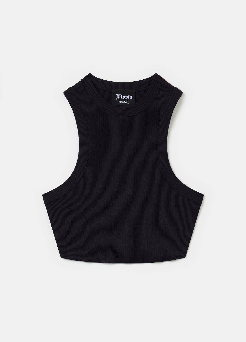 Ovs Rounded Crop Tank Black