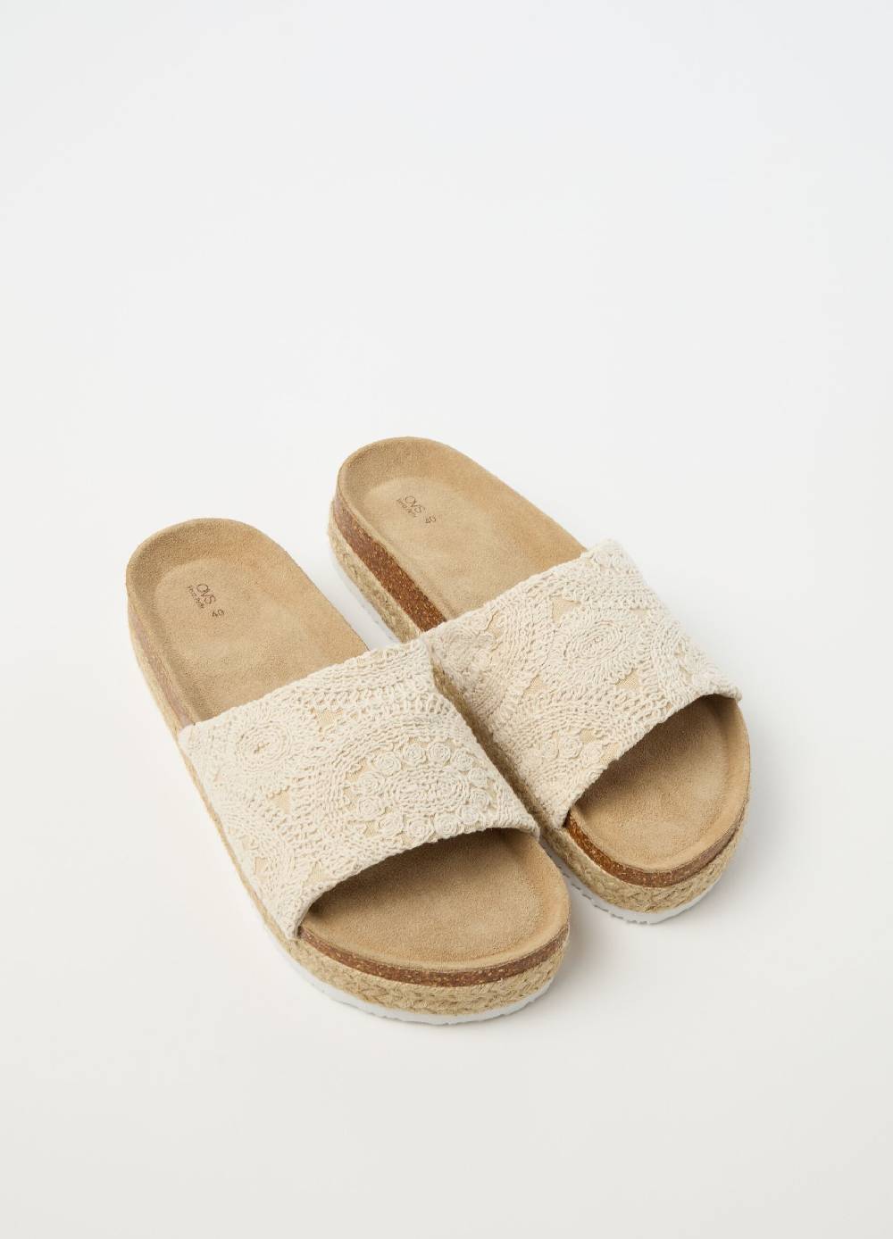 Ovs Sandali A Fascia Con Applicazione Sangallo