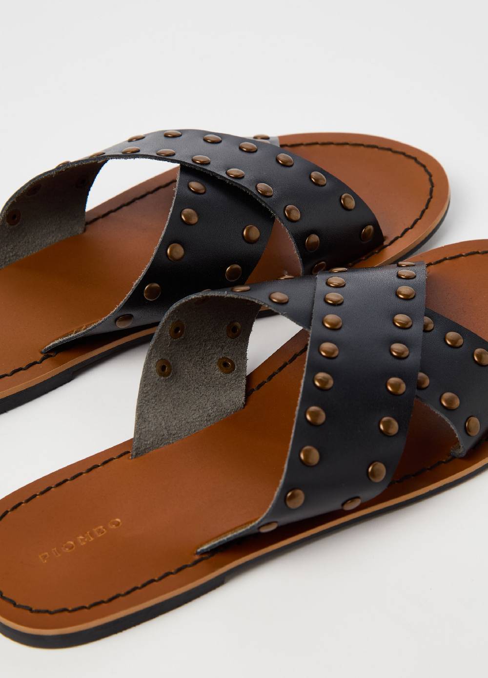 Ovs Sandali In Pelle Con Borchie