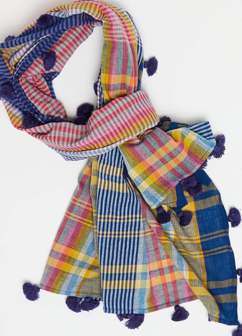 Ovs Sciarpa Fantasia Multicolor Con Nappine