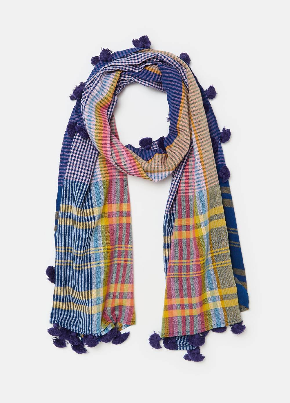 Ovs Sciarpa fantasia multicolor con nappine