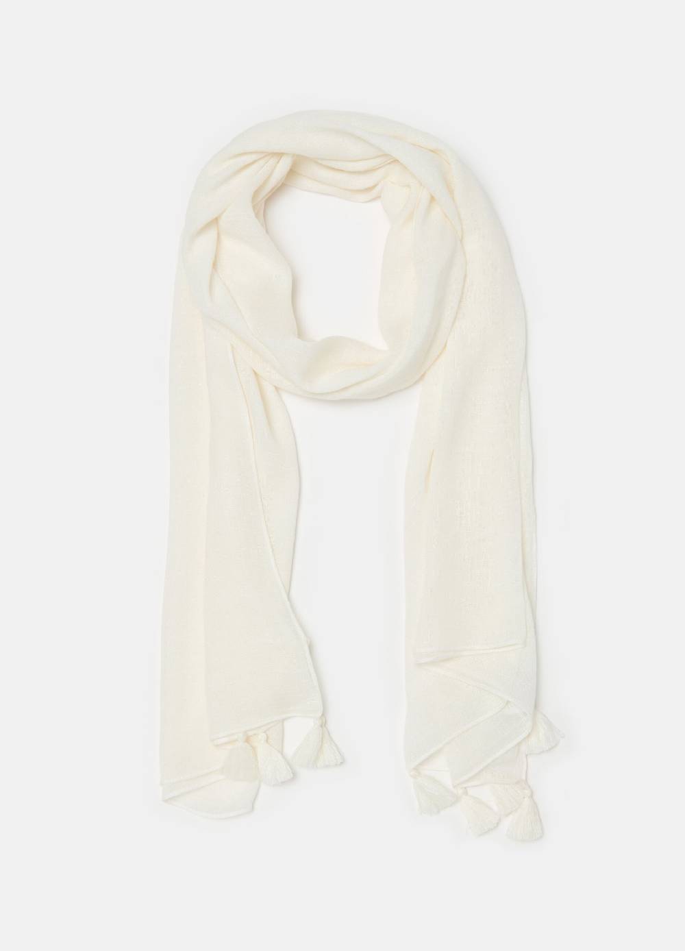 Ovs Sciarpa in viscosa e lino con nappine