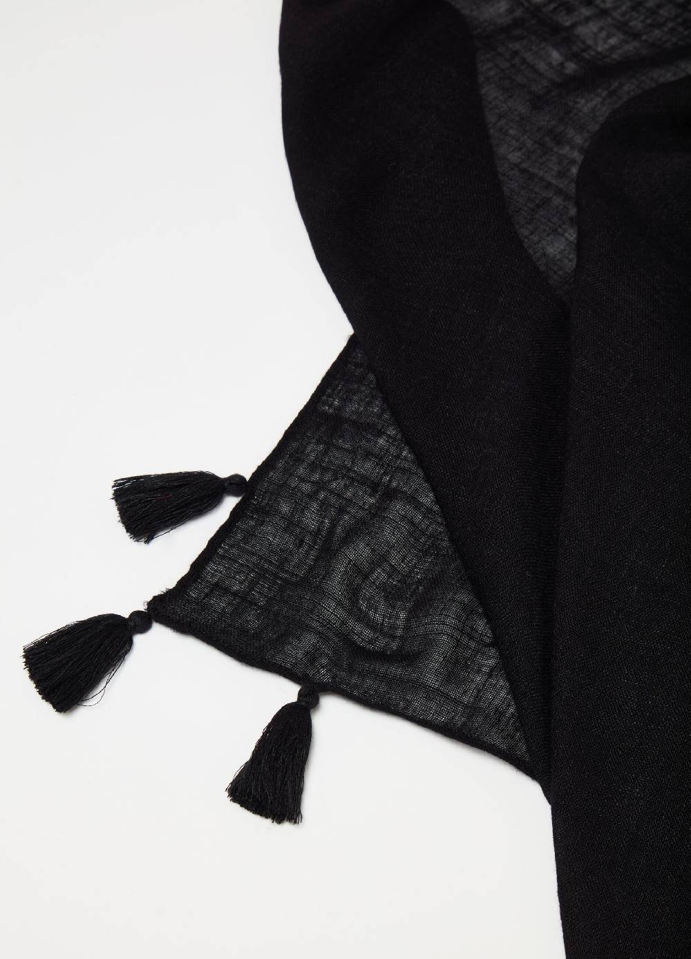 Ovs Sciarpa In Viscosa E Lino Con Nappine