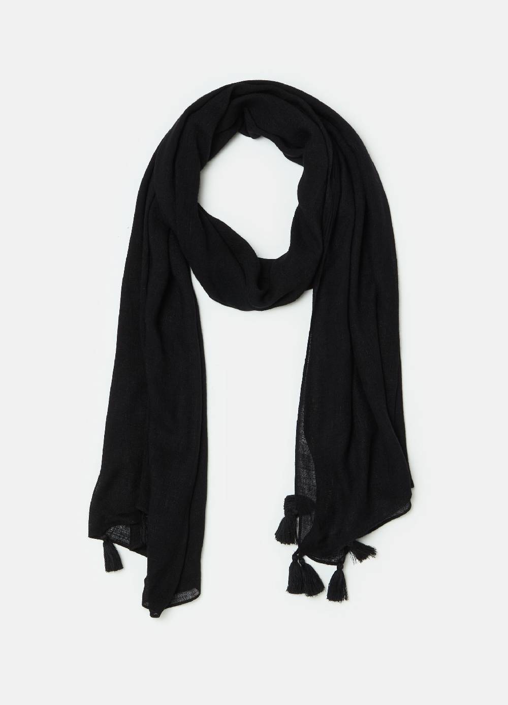 Ovs Sciarpa in viscosa e lino con nappine