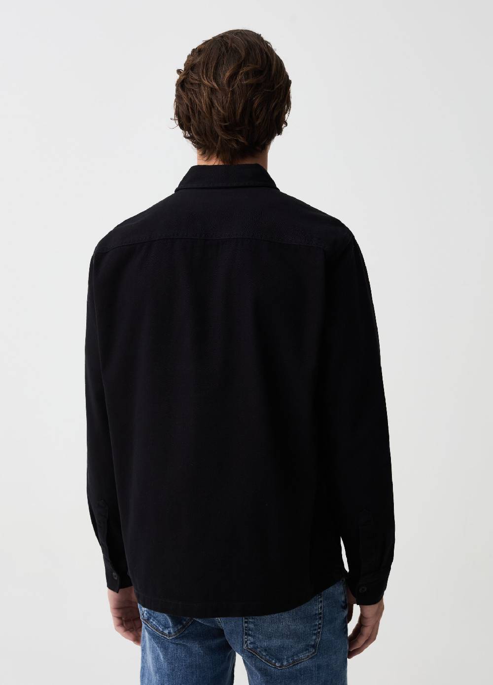 Ovs Shacket In Twill Di Cotone Con Tasche