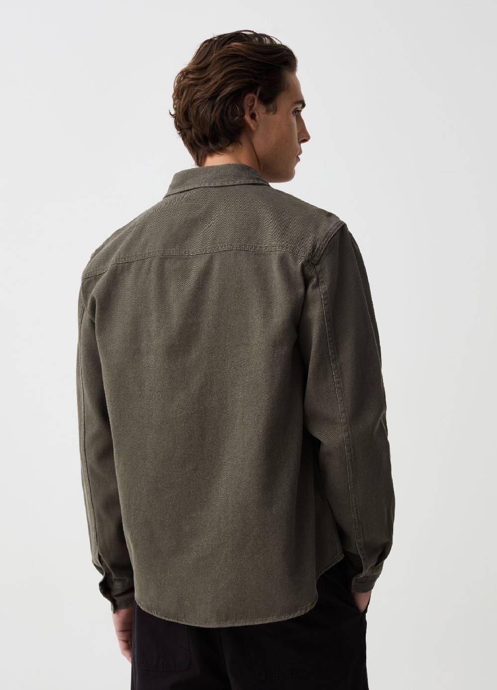 Ovs Shacket In Twill Di Cotone Con Tasche