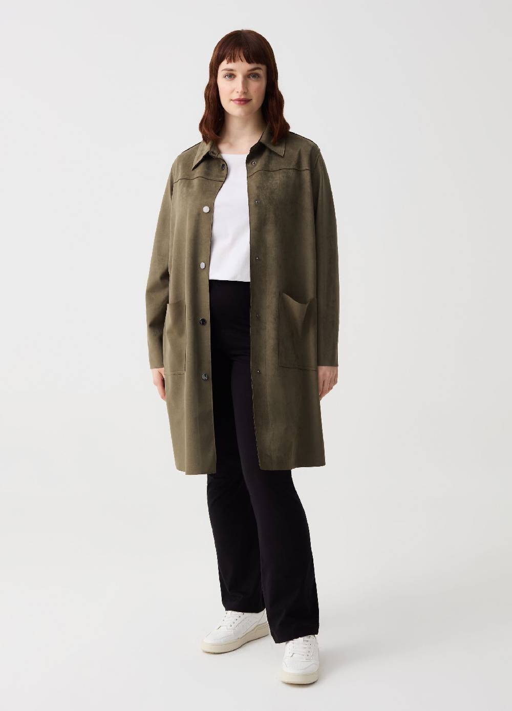 Ovs Shacket Lunga Scamosciata Curvy