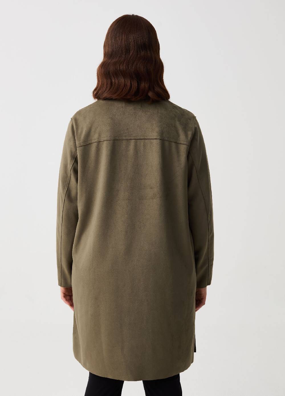 Ovs Shacket Lunga Scamosciata Curvy