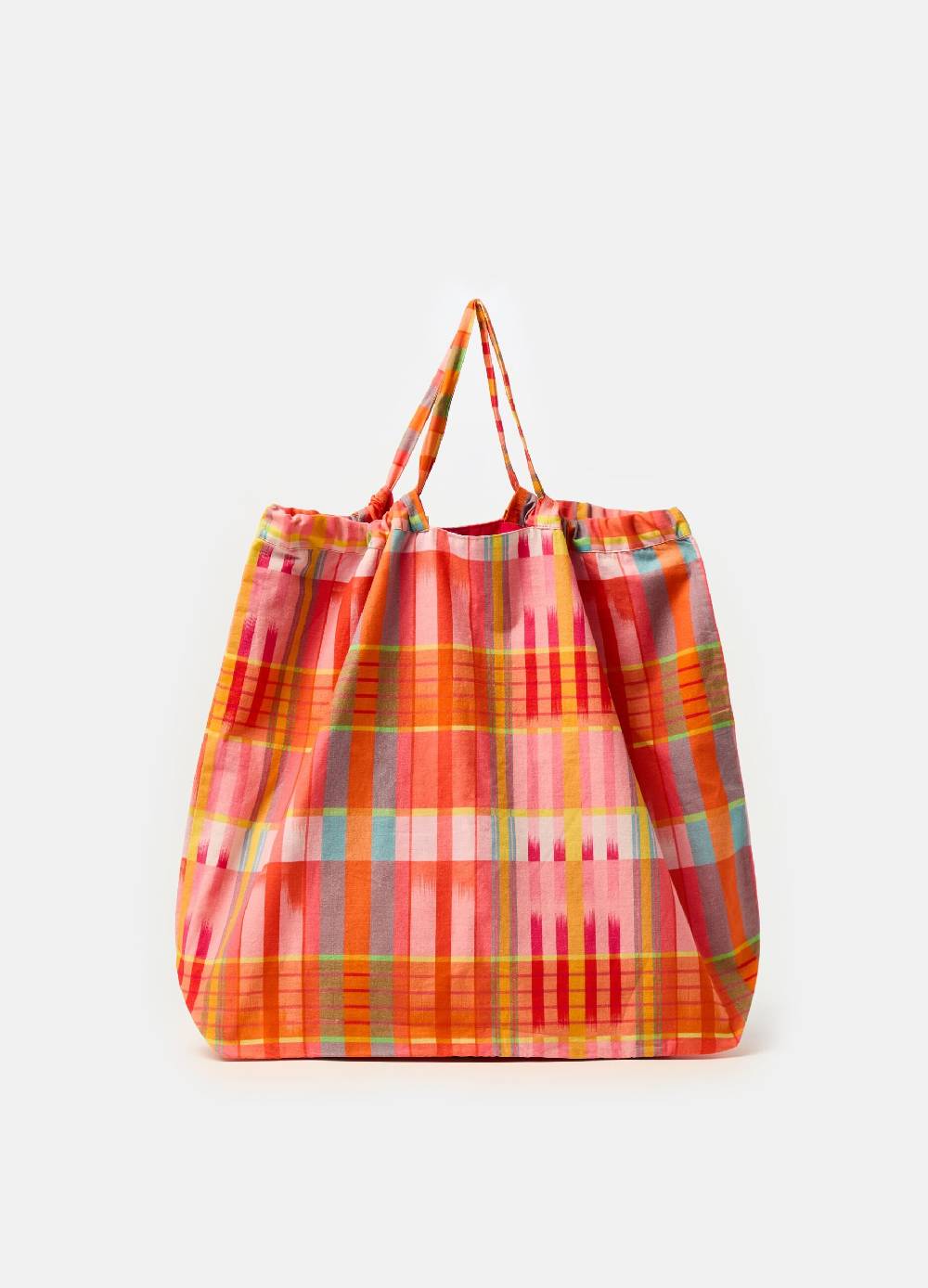 Ovs Shopping bag in cotone a quadri e righe