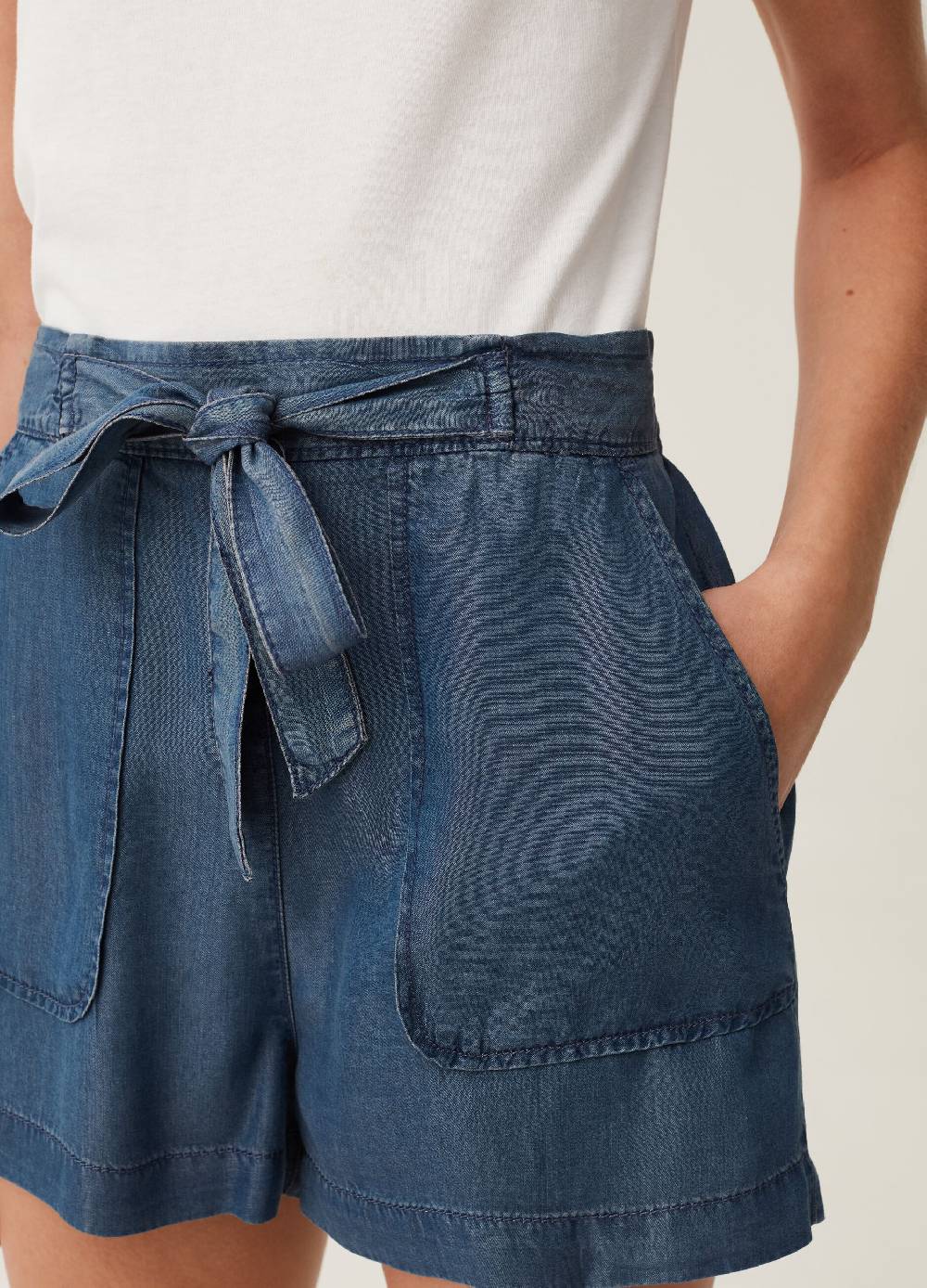 Ovs Shorts A Vita Alta Con Fiocco