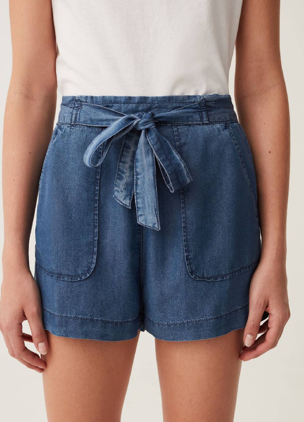 Ovs Shorts A Vita Alta Con Fiocco