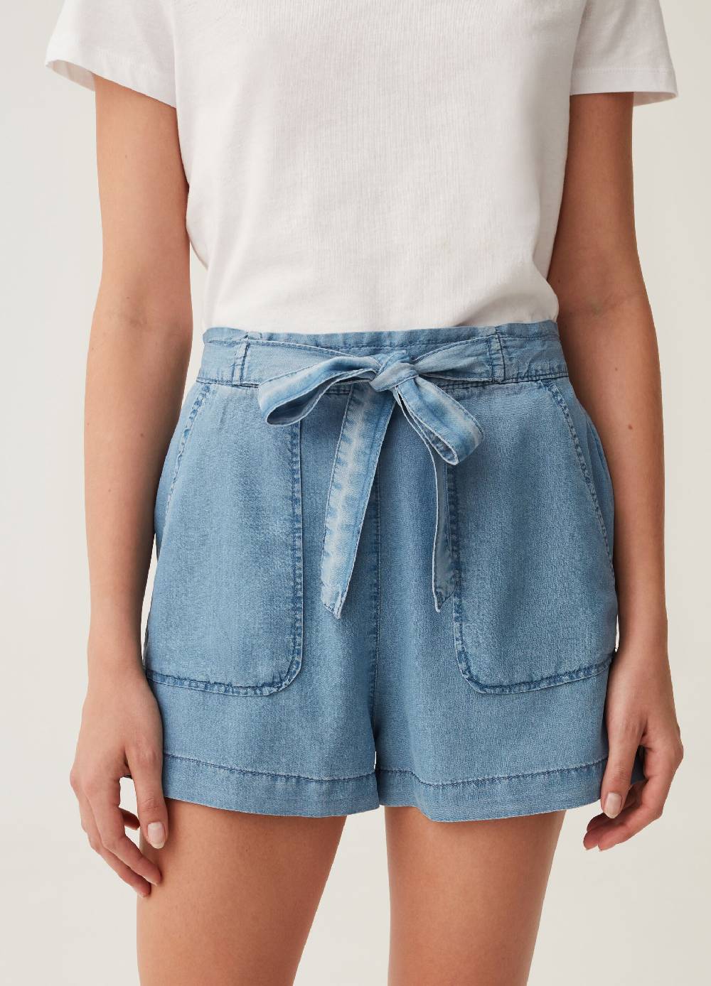 Ovs Shorts A Vita Alta Con Fiocco