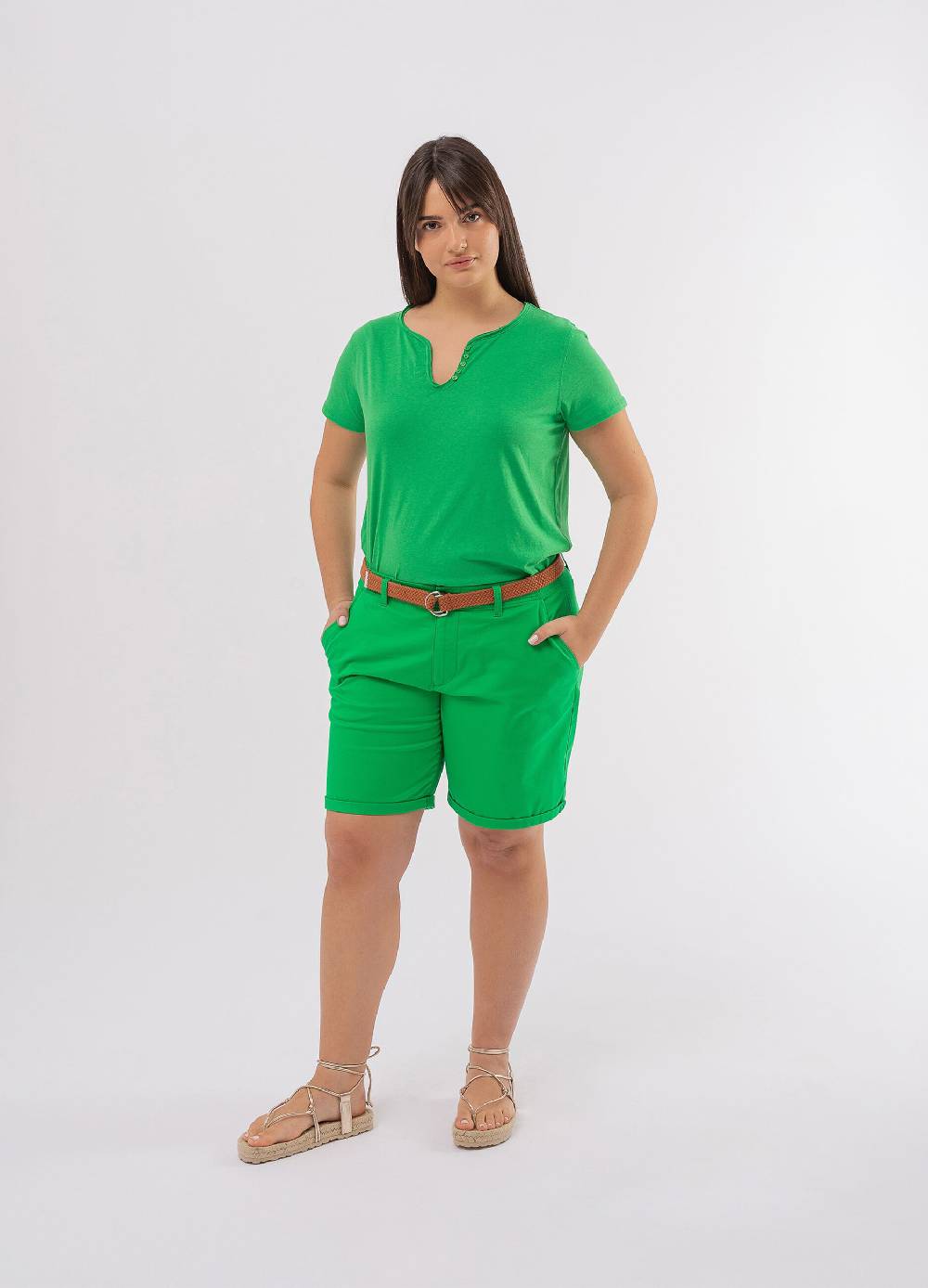 Ovs Shorts chino con cintura Curvy