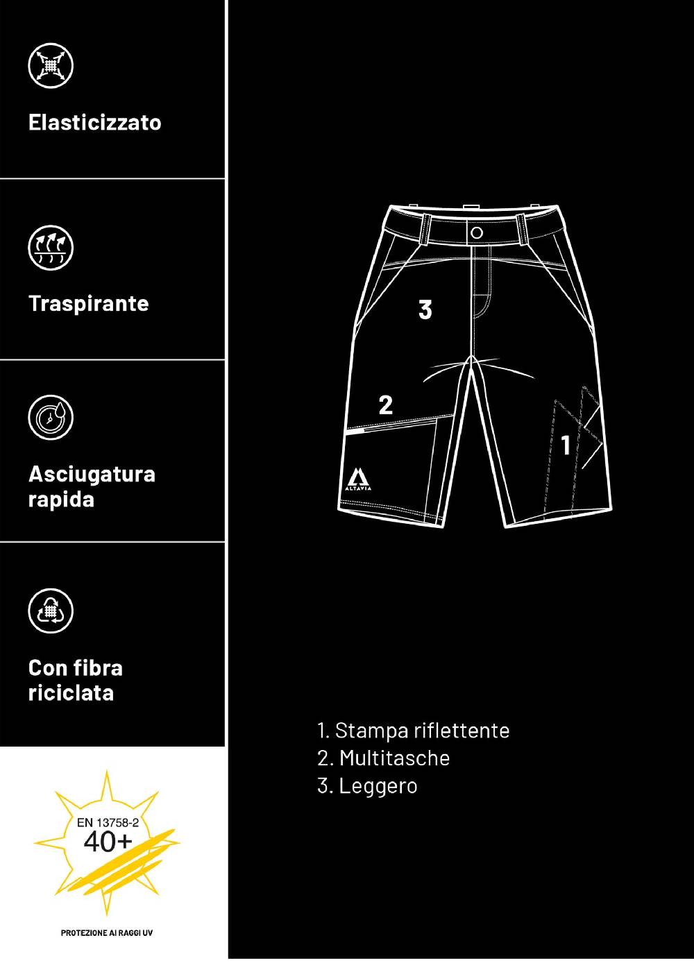 Ovs Shorts Da Trekking Con Trama Ripstop Altavia