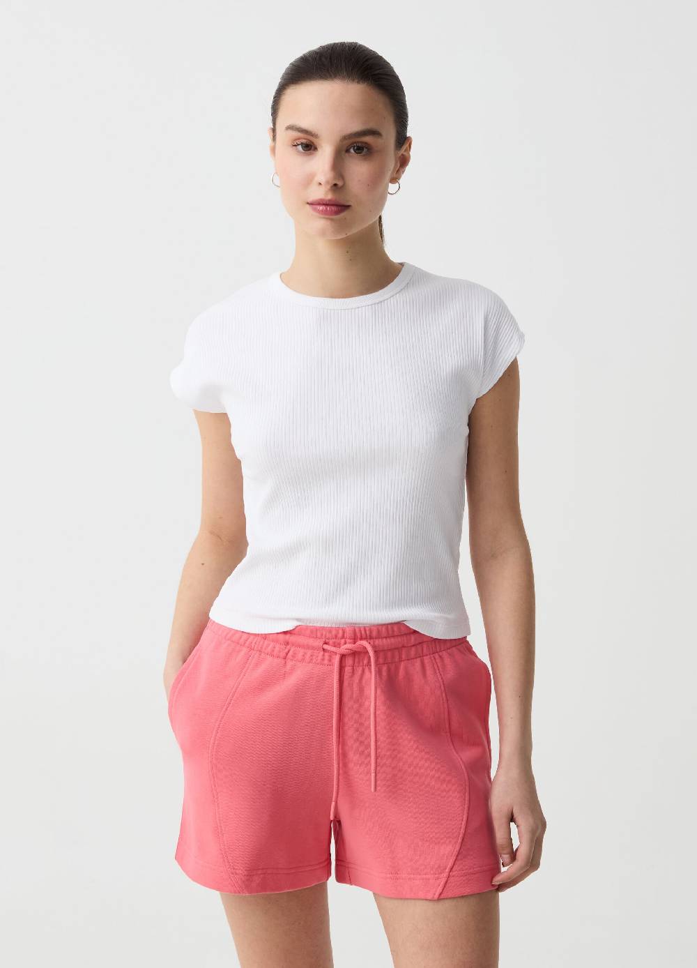 Ovs Shorts Essential con cuciture in rilievo