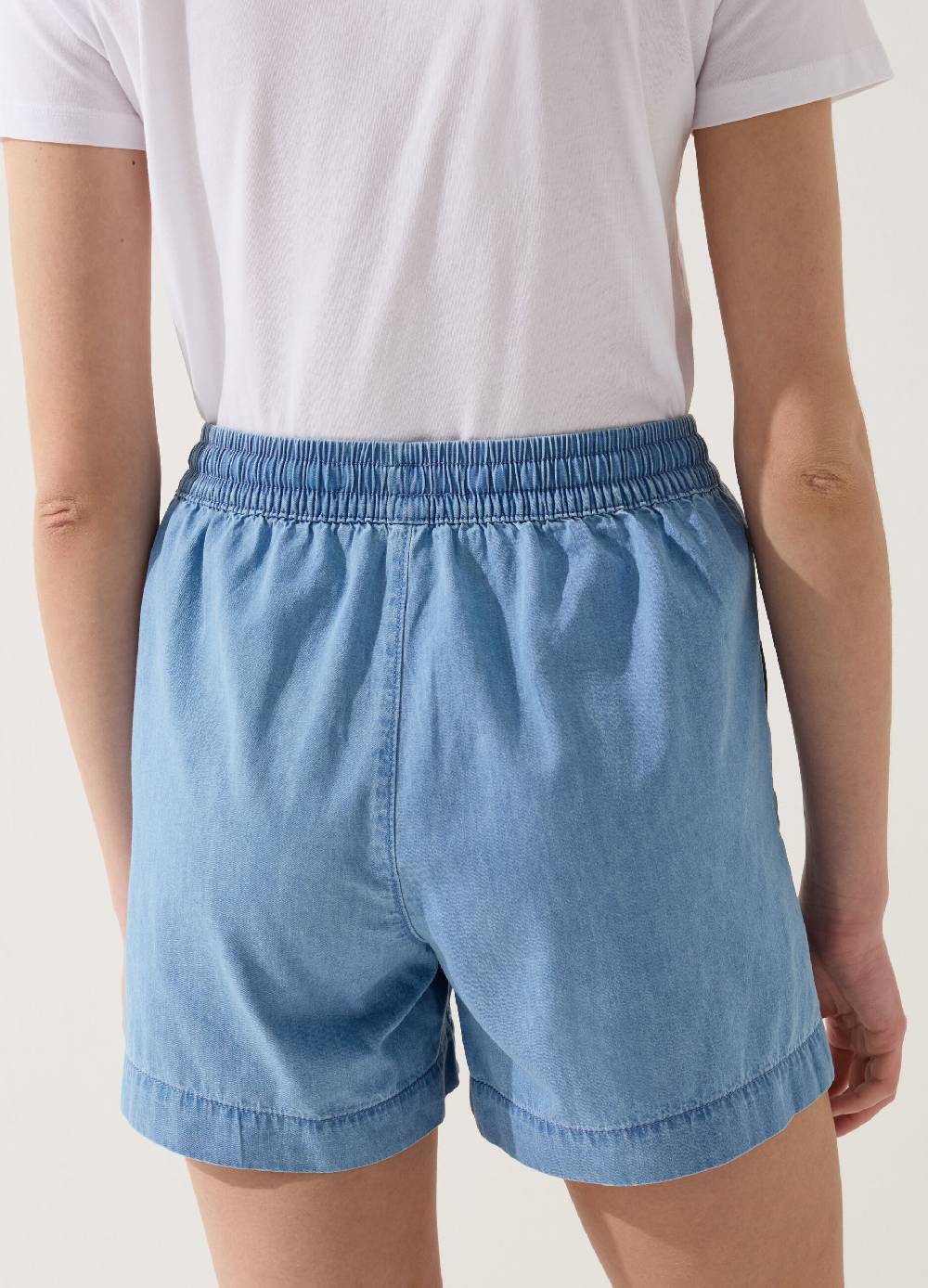 Ovs Shorts Fluido Effetto Denim Con Coulisse