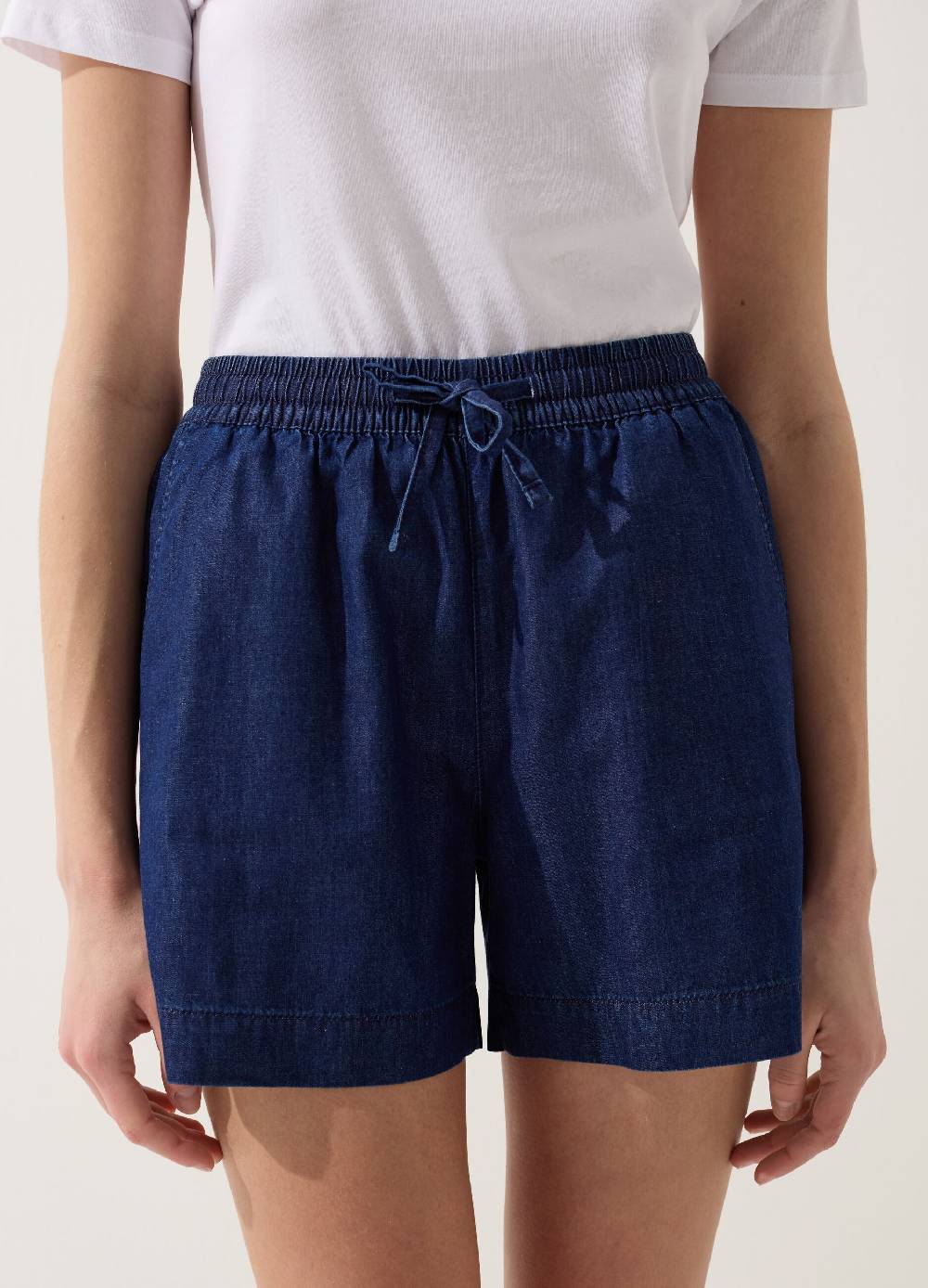 Ovs Shorts Fluido Effetto Denim Con Coulisse