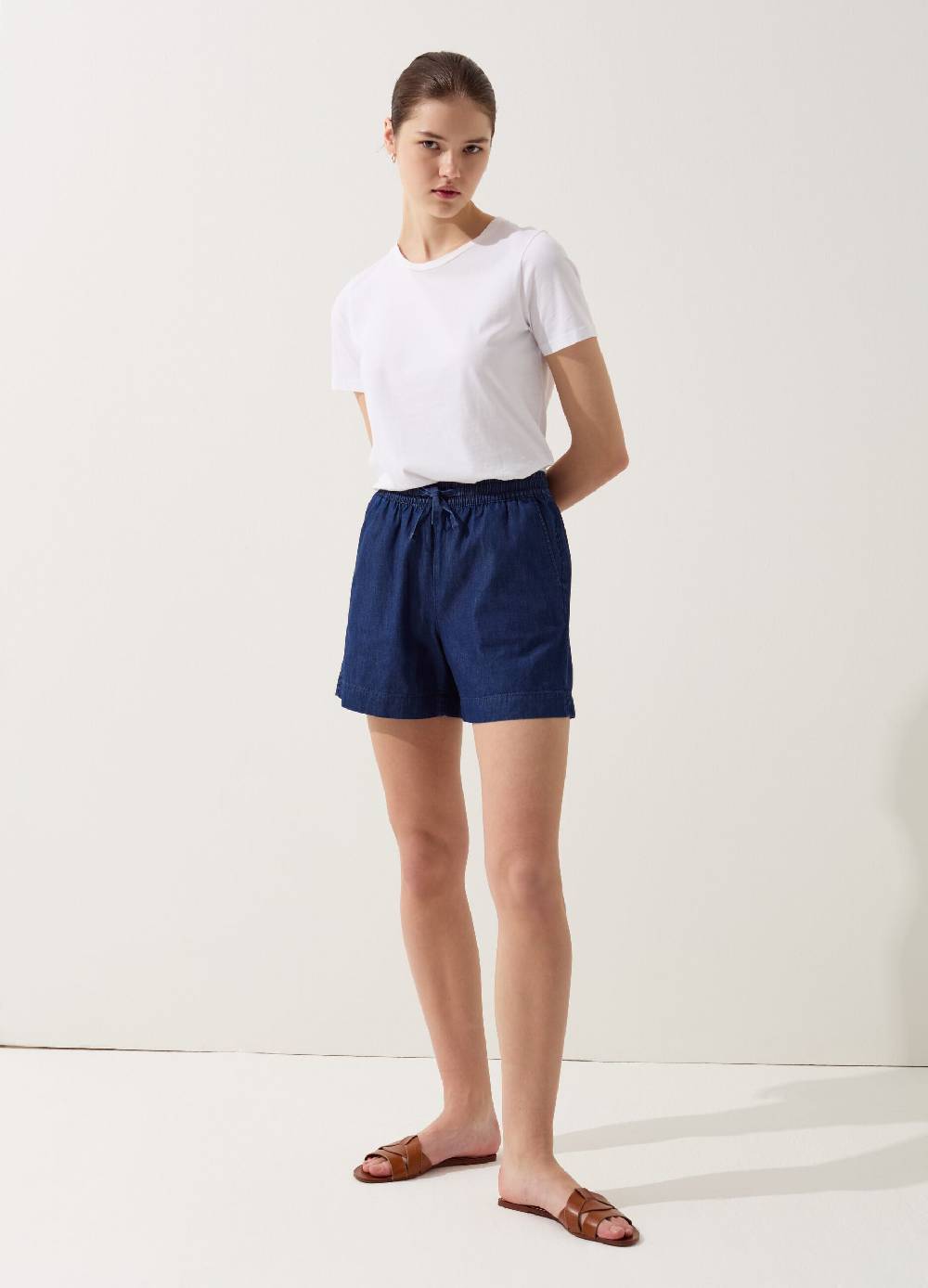 Ovs Shorts fluido effetto denim con coulisse