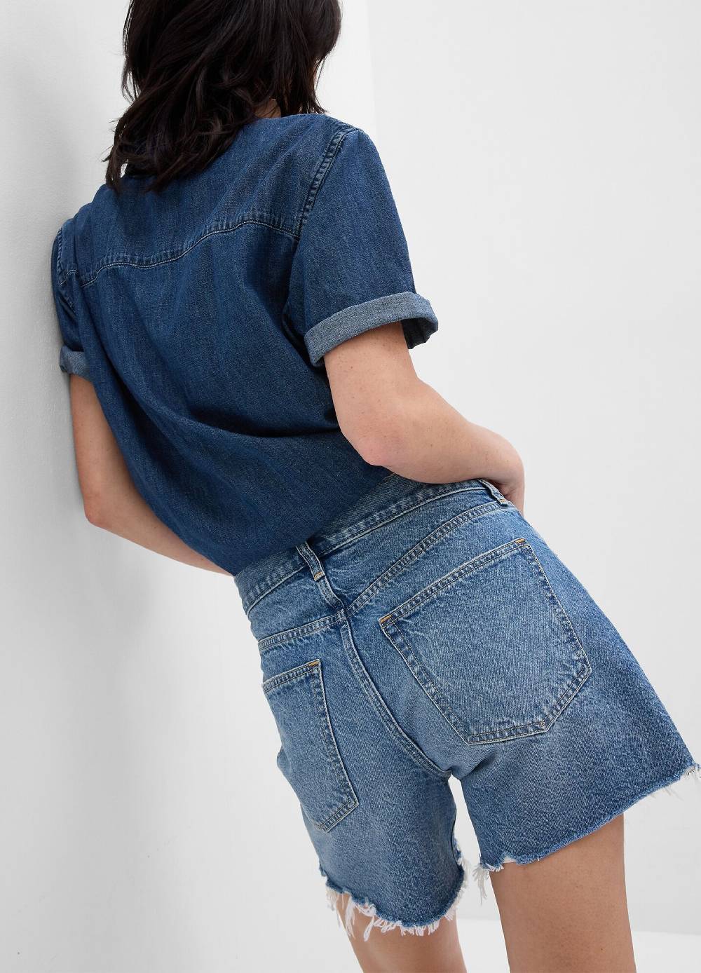 Ovs Shorts In Denim A Vita Bassa