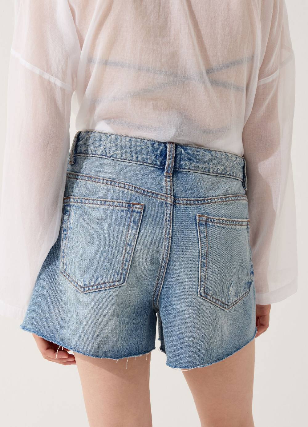 Ovs Shorts In Denim Con Abrasioni
