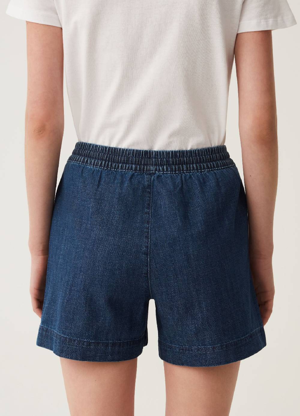 Ovs Shorts In Denim Con Coulisse