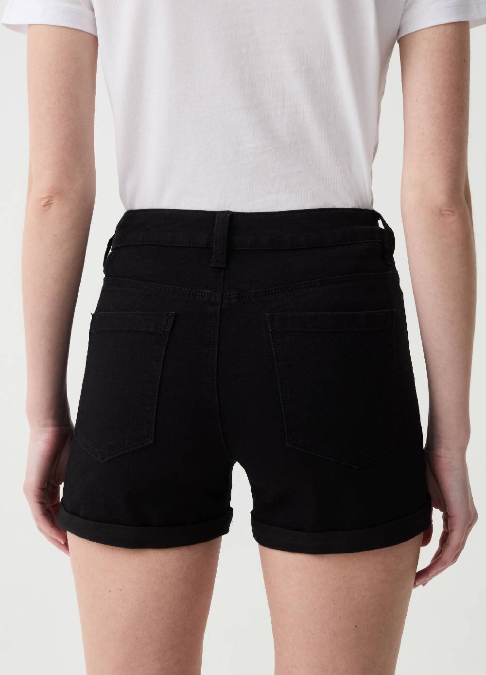 Ovs Shorts In Denim Con Risvolti