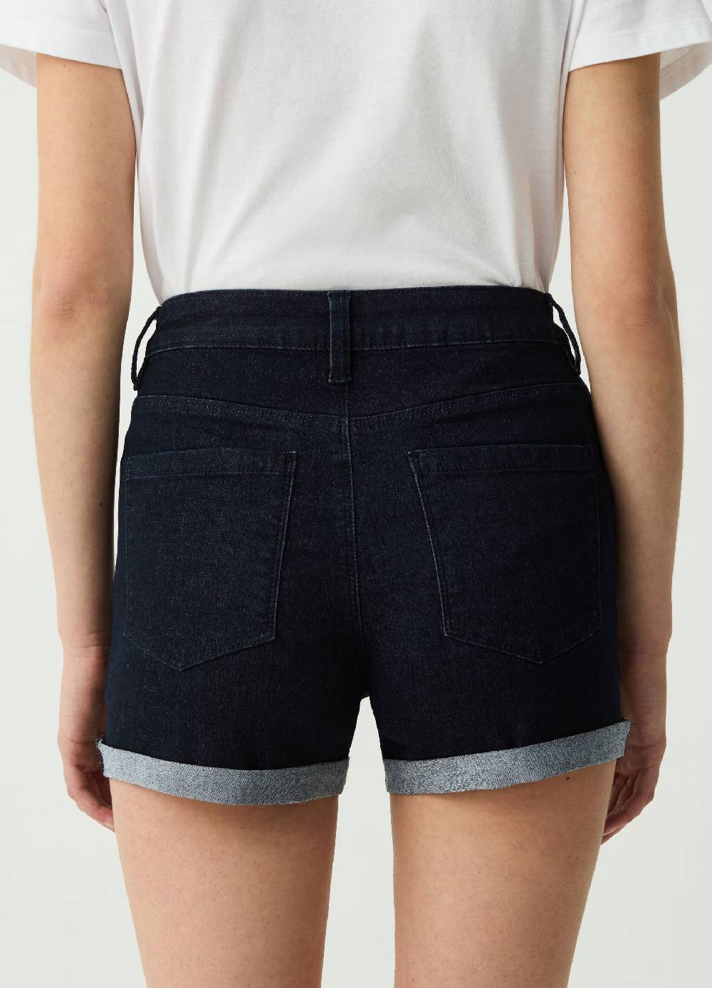Ovs Shorts In Denim Con Risvolti