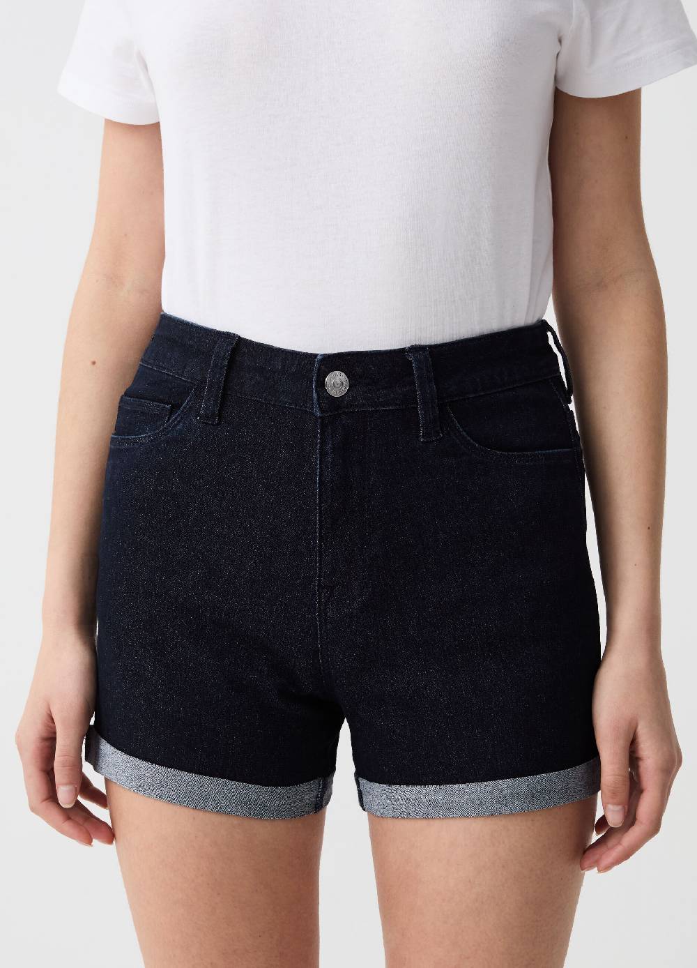 Ovs Shorts In Denim Con Risvolti