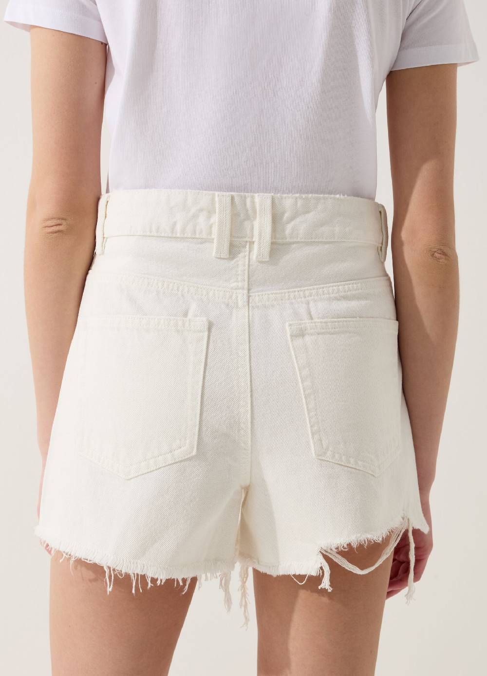 Ovs Shorts In Denim Con Strappi A Vita Alta