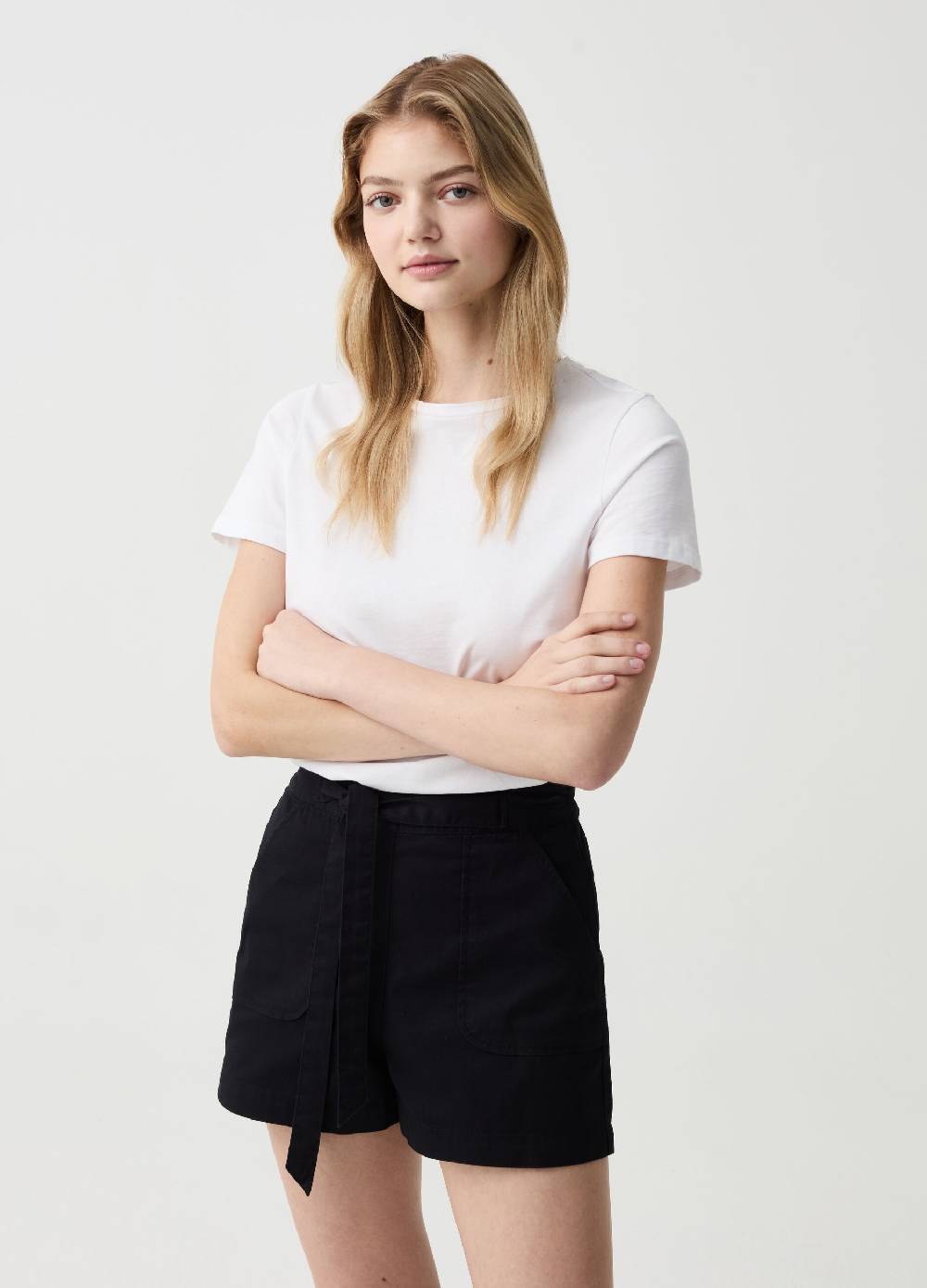 Ovs Shorts in denim fluido con cintura