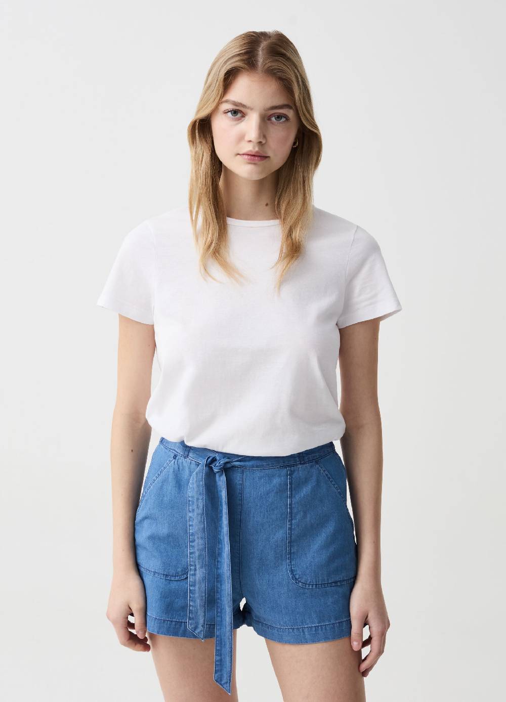 Ovs Shorts in denim fluido con cintura