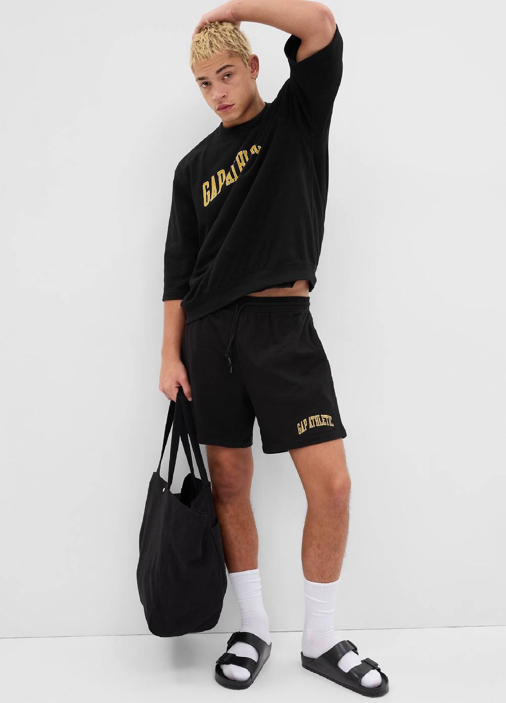 Ovs Shorts in felpa con stampa logo Athletics
