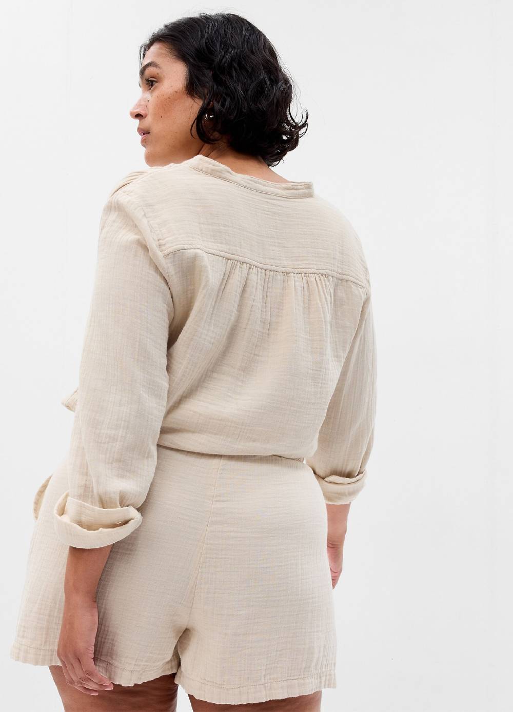 Ovs Shorts In Garza Di Cotone Effetto Crinkle