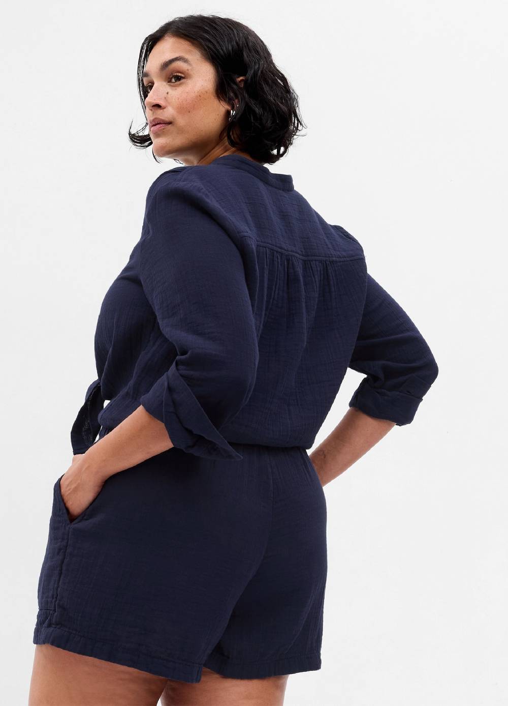 Ovs Shorts In Garza Di Cotone Effetto Crinkle